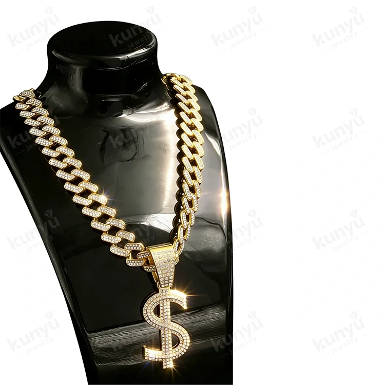 Colier cu semn de dolar hip hop