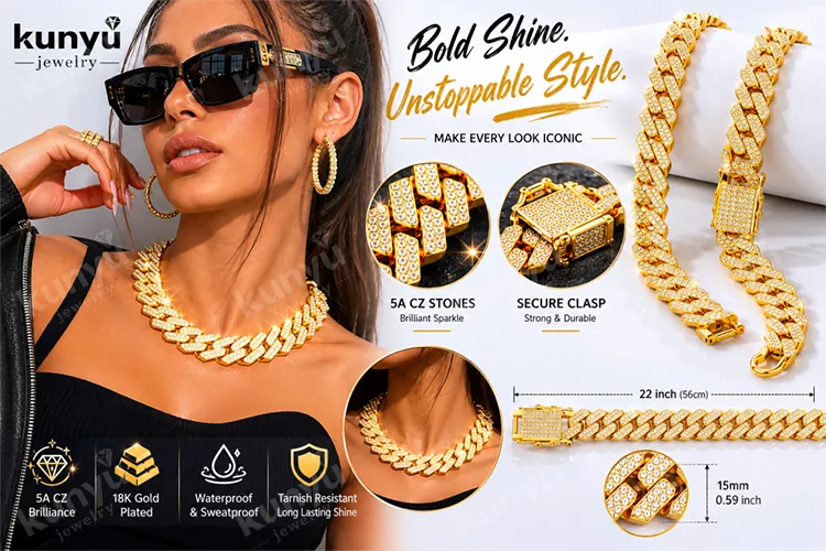 Iced out hip hop necklace